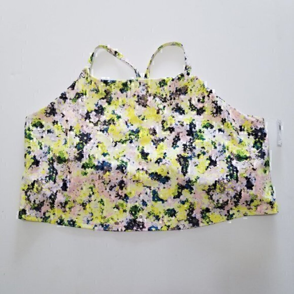 NWT Old Navy Floral Active Power Soft Light Support Built-In Bra Top Size 4X